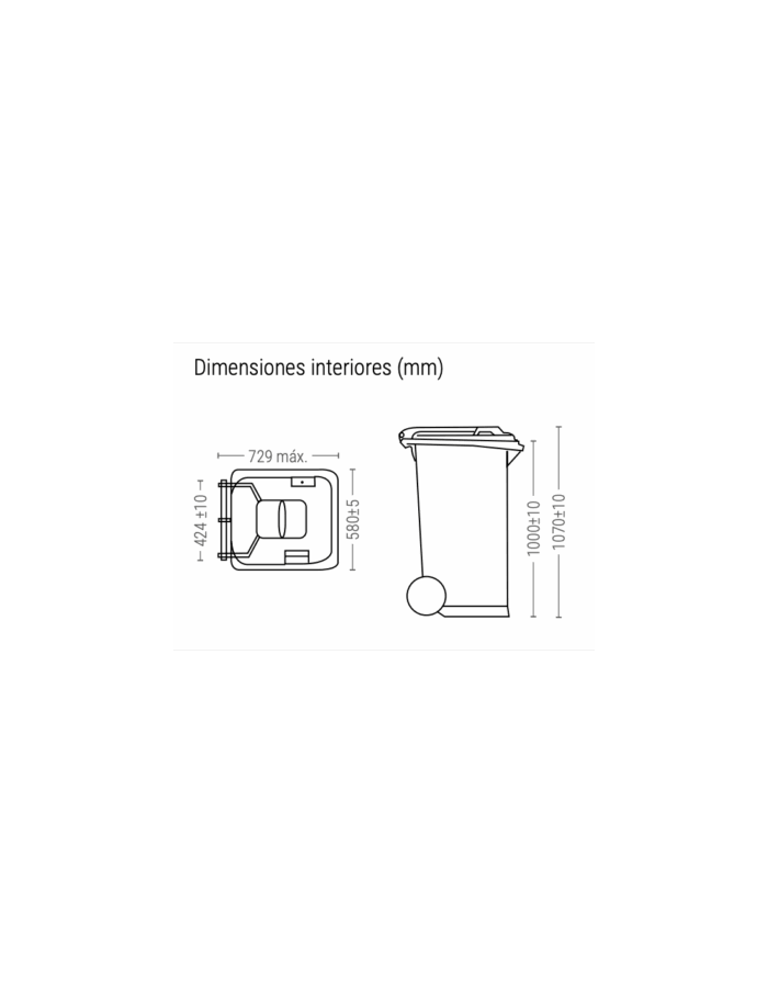 Carro contenedor de basura W-240 - Imagen 3